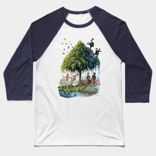 Mary Poppins "Two World Tree" Baseball T-Shirt